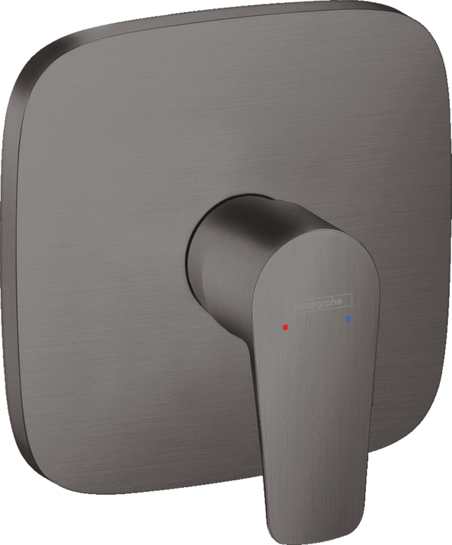 Hansgrohe Talis E Single Lever Manual Shower Mixer Soft Cube For Concealed Installation - Brushed Black Chrome - 71765340 - TAP 'N' SHOWER