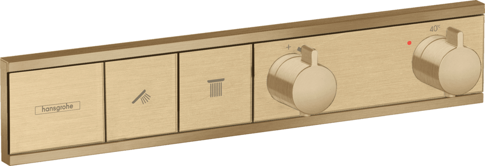 Hansgrohe RainSelect Thermostat For Concealed Installation For 2 Functions - Brushed Bronze - 15380140 - TAP 'N' SHOWER