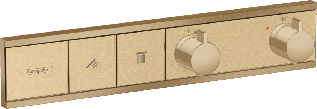 Hansgrohe RainSelect Thermostat For Concealed Installation For 2 Functions - Brushed Bronze - 15380140 - TAP 'N' SHOWER