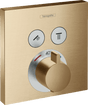 Hansgrohe ShowerSelect Thermostatic Mixer For Concealed Installation For 2 Outlets - Brushed Bronze - 15763140 - TAP 'N' SHOWER