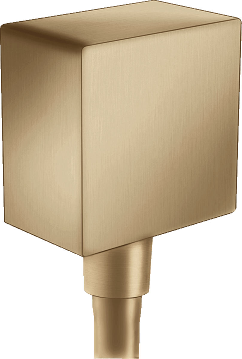 Hansgrohe FixFit Wall Outlet Square With Non - Return Valve - Brushed Bronze - 26455140 - TAP 'N' SHOWER