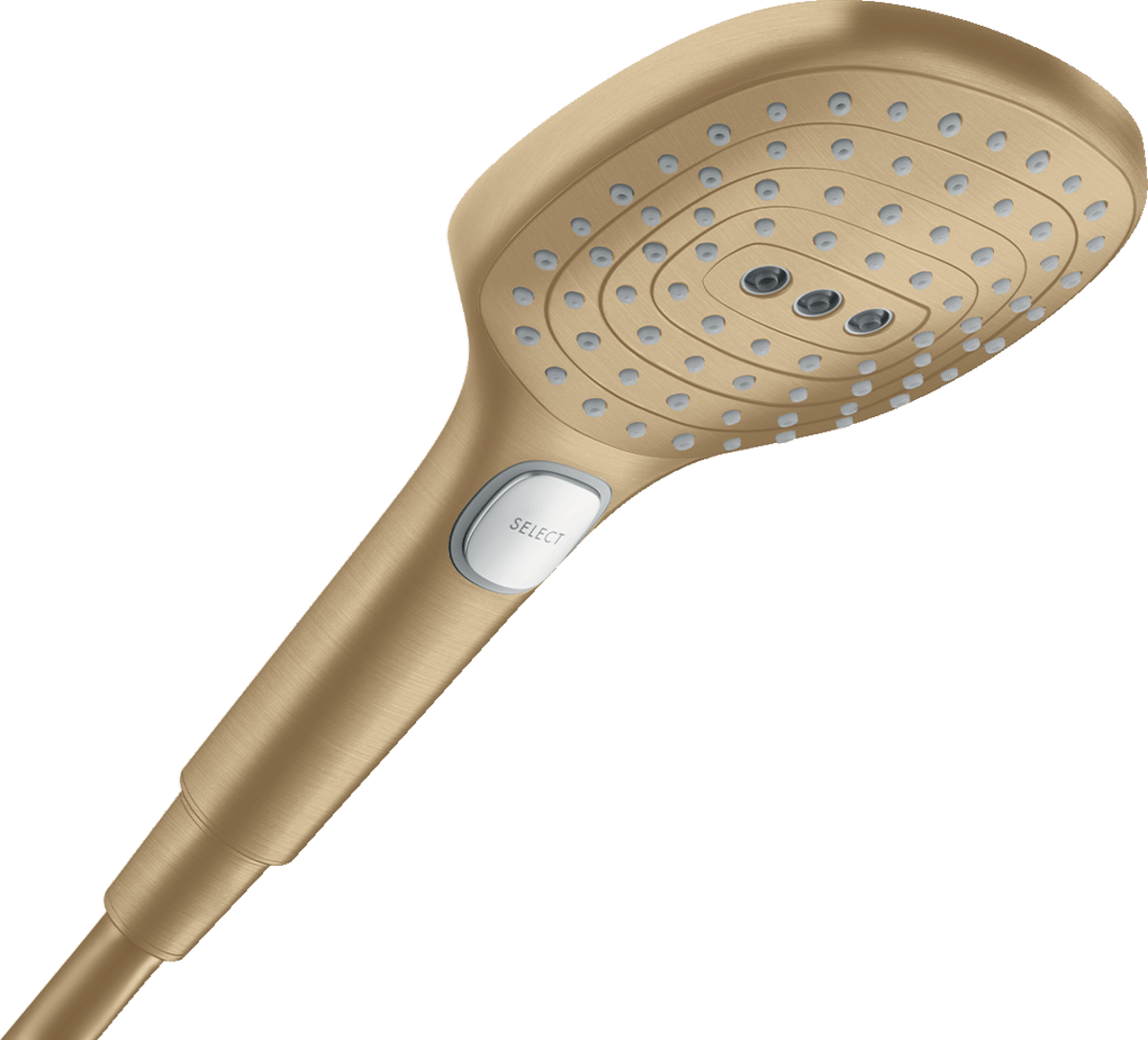 Hansgrohe Raindance Select E Hand Shower 120 3jet EcoSmart 9 L/min - Brushed Bronze - 26521140 - TAP 'N' SHOWER