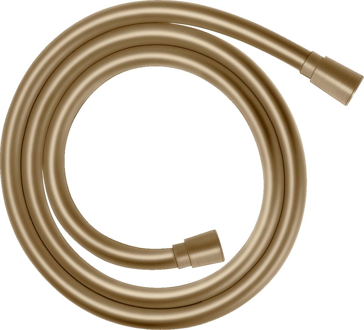 Hansgrohe Isiflex 1600mm shower hose in brushed bronze with durable, flexible anti-limescale design