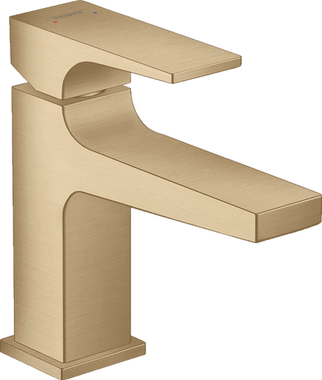 Hansgrohe Metropol Single Lever Basin Mixer 100 with Lever Handle For Cloakroom Basins with Push - open Waste - Brushed Bronze - 32500140 - TAP 'N' SHOWER
