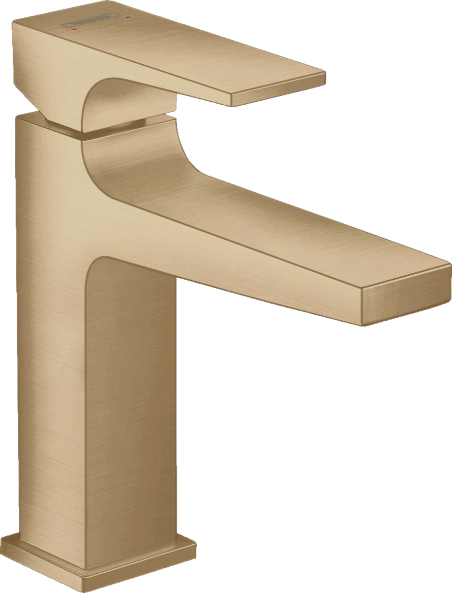Hansgrohe Metropol Single Lever Basin Mixer 110 With Lever Handle and Push - open Waste - Brushed Bronze - 32507140 - TAP 'N' SHOWER