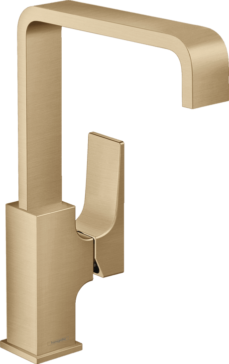 Hansgrohe Metropol Single Lever Basin Mixer 230 with Lever Handle And Push - open Waste - Brushed Bronze - 32511140 - TAP 'N' SHOWER