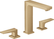 Hansgrohe Metropol 3 - hole Basin Mixer 160 with Lever Handles and Push - open Waste - Brushed Bronze - 32515140 - TAP 'N' SHOWER