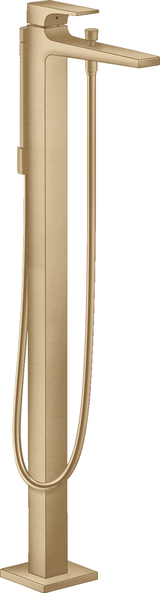 Hansgrohe Metropol Single Lever Bath Mixer Floor Standing with Lever Handle - Brushed Bronze - 32532140 - TAP 'N' SHOWER