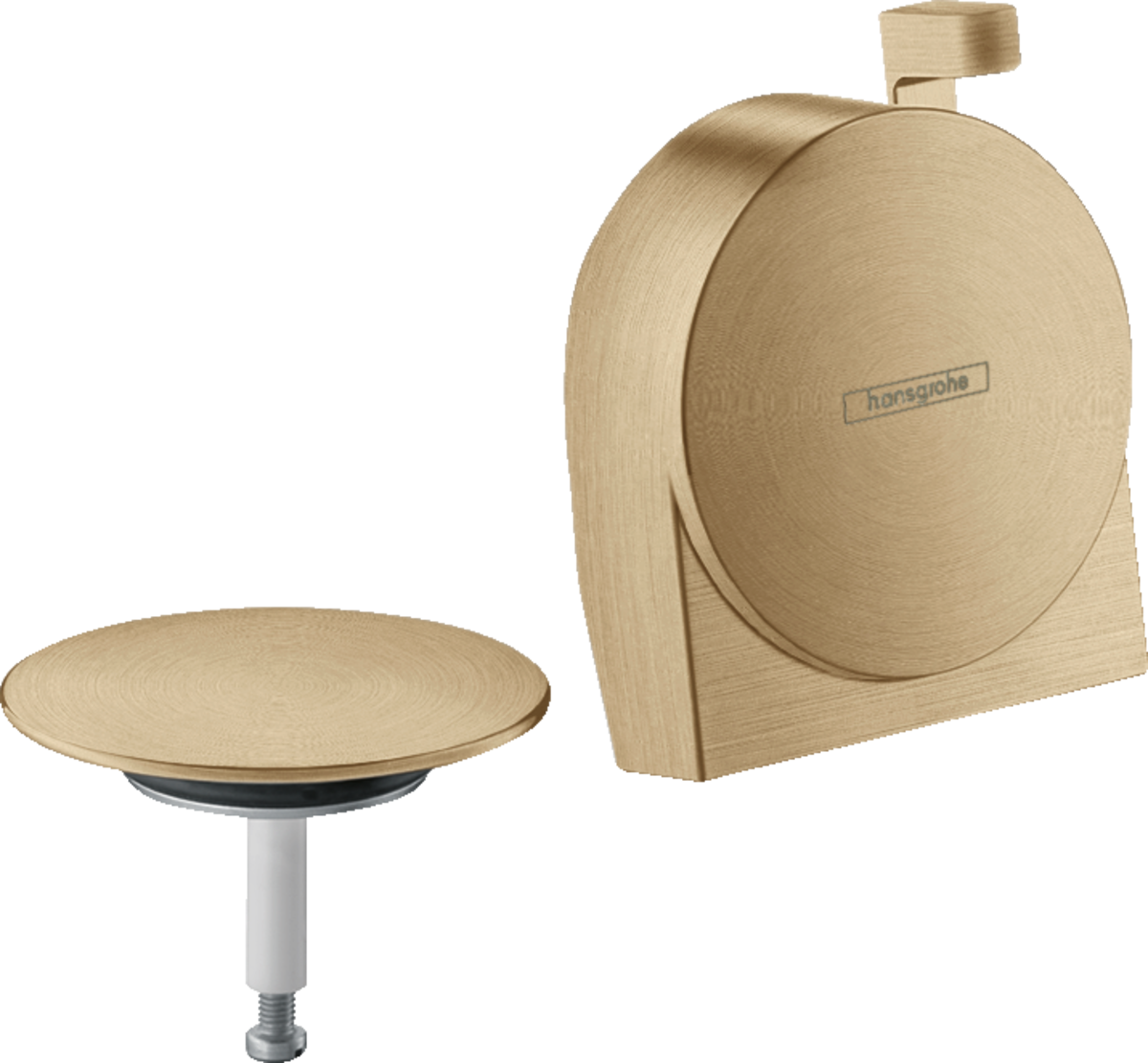 Hansgrohe Exafill S brushed bronze bath filler waste and overflow set with sleek modern design