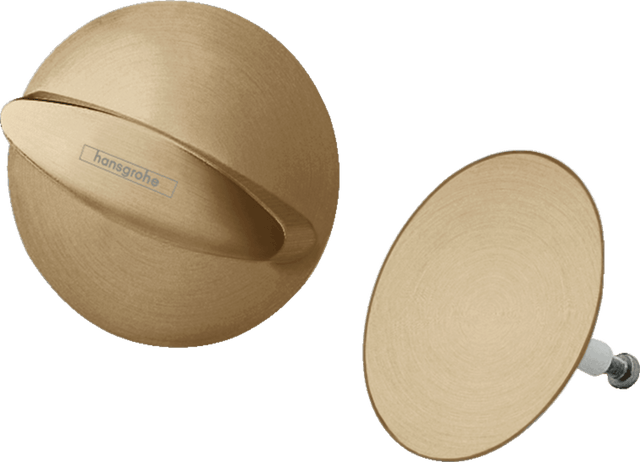 Hansgrohe Flexaplus Finish Set Waste And Overflow Set - Brushed Bronze - 58185140 - TAP 'N' SHOWER