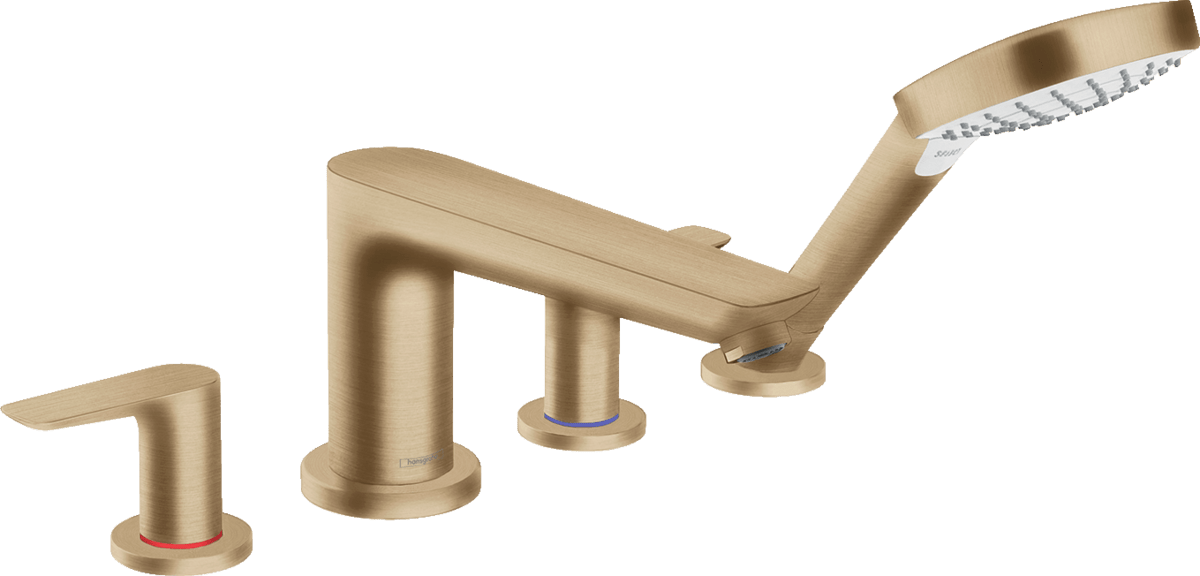 Hansgrohe Talis E 4 - hole Rim - Mounted Bath Mixer - Brushed Bronze - 71748140 - TAP 'N' SHOWER