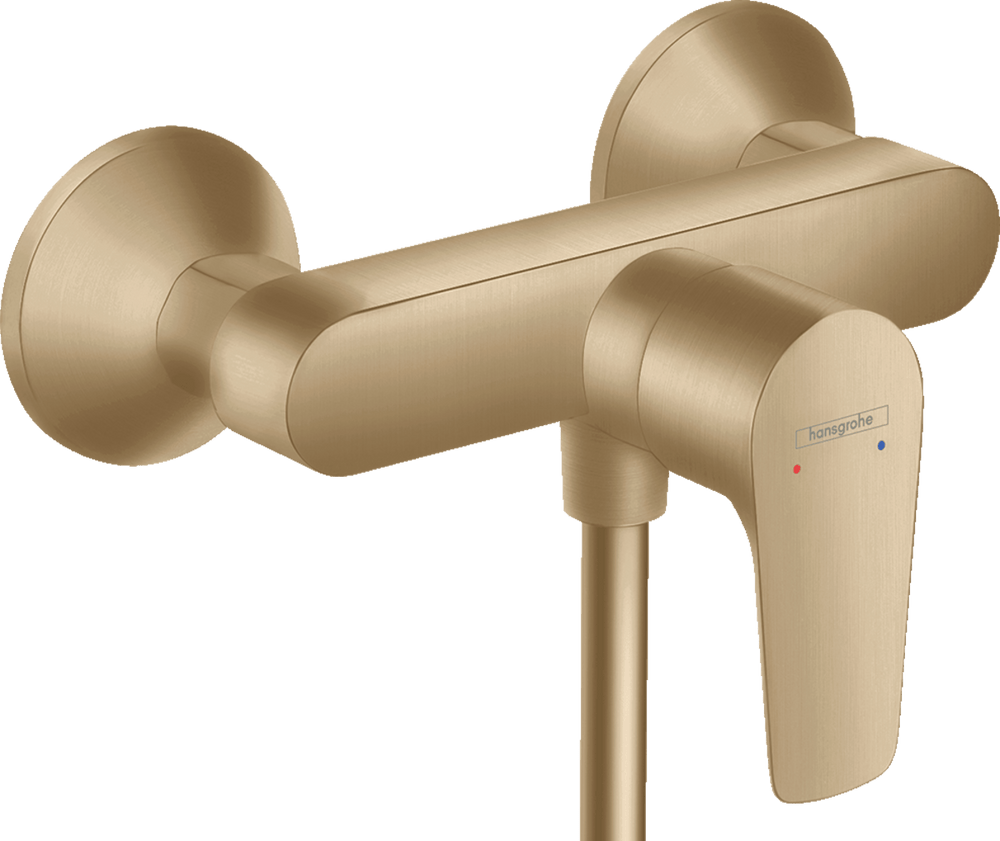 Hansgrohe Talis E Single Lever Manual Shower Mixer For Exposed Installation - Brushed Bronze - 71760140 - TAP 'N' SHOWER