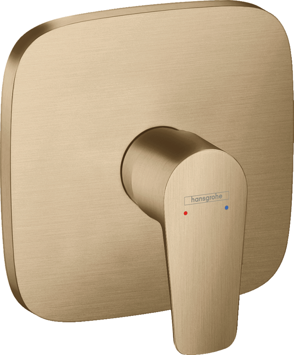 Hansgrohe Talis E Single Lever Manual Shower Mixer Soft Cube For Concealed Installation - Brushed Bronze - 71765140 - TAP 'N' SHOWER