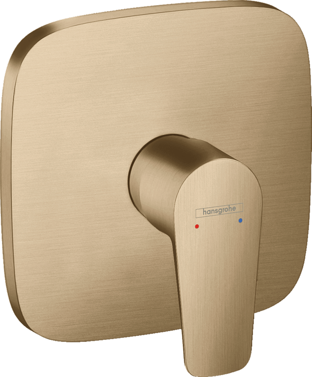 Hansgrohe Talis E Single Lever Manual Shower Mixer Soft Cube For Concealed Installation - Brushed Bronze - 71765140 - TAP 'N' SHOWER