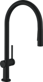 Hansgrohe Talis M54 Single Lever Kitchen Mixer 210 With Pull - out Spray And Sbox 2 Spray Modes - Matt Black - 72801670 - TAP 'N' SHOWER