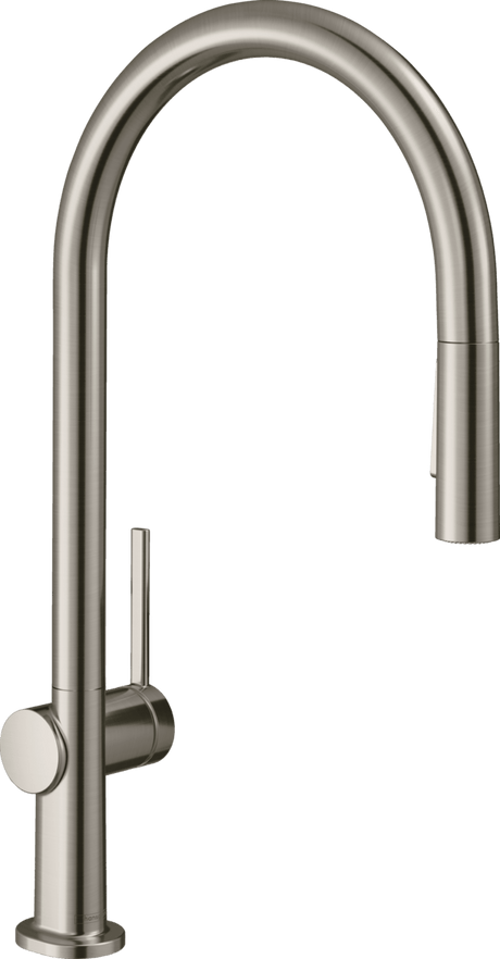 Hansgrohe Talis M54 Single Lever Kitchen Mixer 210 With Pull - out Spray And Sbox 2 Spray Modes - Stainless Steel - 72801800 - TAP 'N' SHOWER