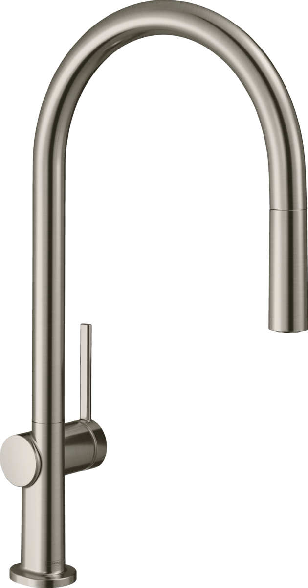Hansgrohe Talis M54 Single Lever Kitchen Mixer 210 With Pull - out Spout And Sbox Single Spray Mode - Stainless Steel - 72803800 - TAP 'N' SHOWER