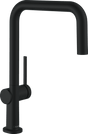 Hansgrohe Talis M54 Single Lever Kitchen Mixer U 220 Eco Single Spray Mode - Matt Black - 72844670 - TAP 'N' SHOWER