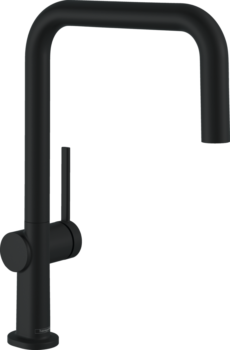 Hansgrohe Talis M54 Single Lever Kitchen Mixer U 220 Single Spray Mode - Matt Black - 72806670 - TAP 'N' SHOWER
