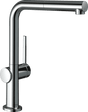 Hansgrohe Talis M54 Single Lever Kitchen Mixer 270 Eco With Pull - out Spout Single Spray Mode - Chrome - 72845000 - TAP 'N' SHOWER