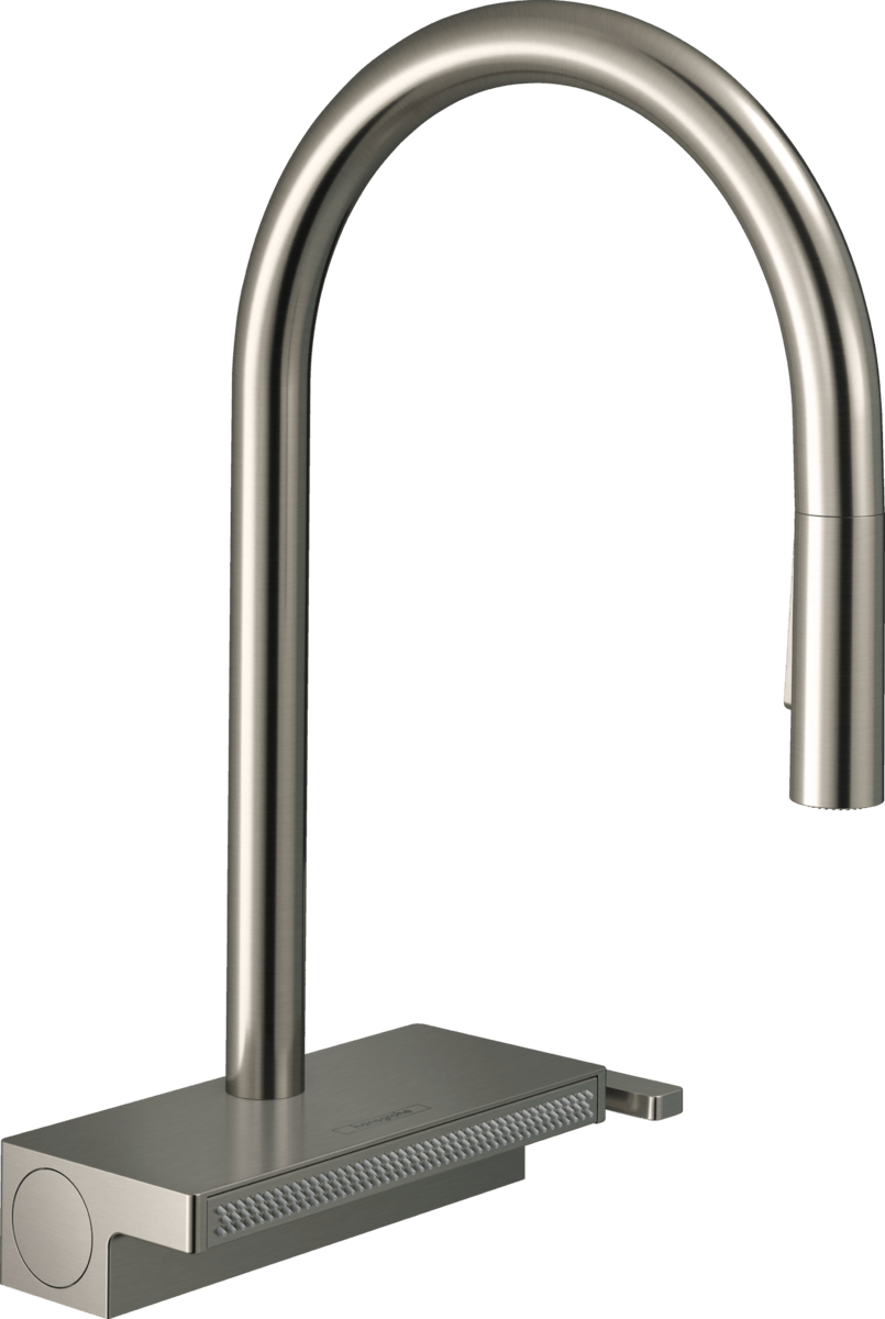Hansgrohe Aquno Select M81 Single Lever Kitchen Mixer 170 Pull - out Spray 3 Spray Modes - Stainless Steel - 73837800 - TAP 'N' SHOWER