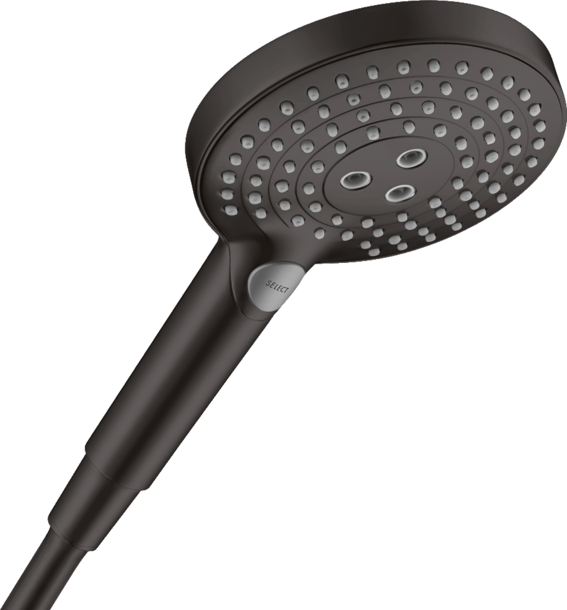 Hansgrohe Raindance Select S Hand Shower 120 3jet Ecosmart 9 L/min - Matt Black - 26531670 - TAP 'N' SHOWER
