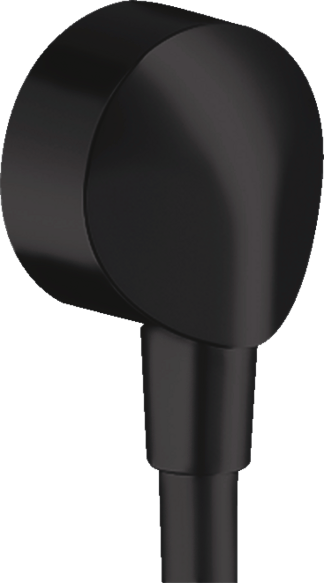 Hansgrohe FixFit Wall Outlet E Without Non - Return Valve - Matt Black - 27454670 - TAP 'N' SHOWER