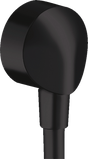 Hansgrohe FixFit Wall Outlet E Without Non - Return Valve - Matt Black - 27454670 - TAP 'N' SHOWER