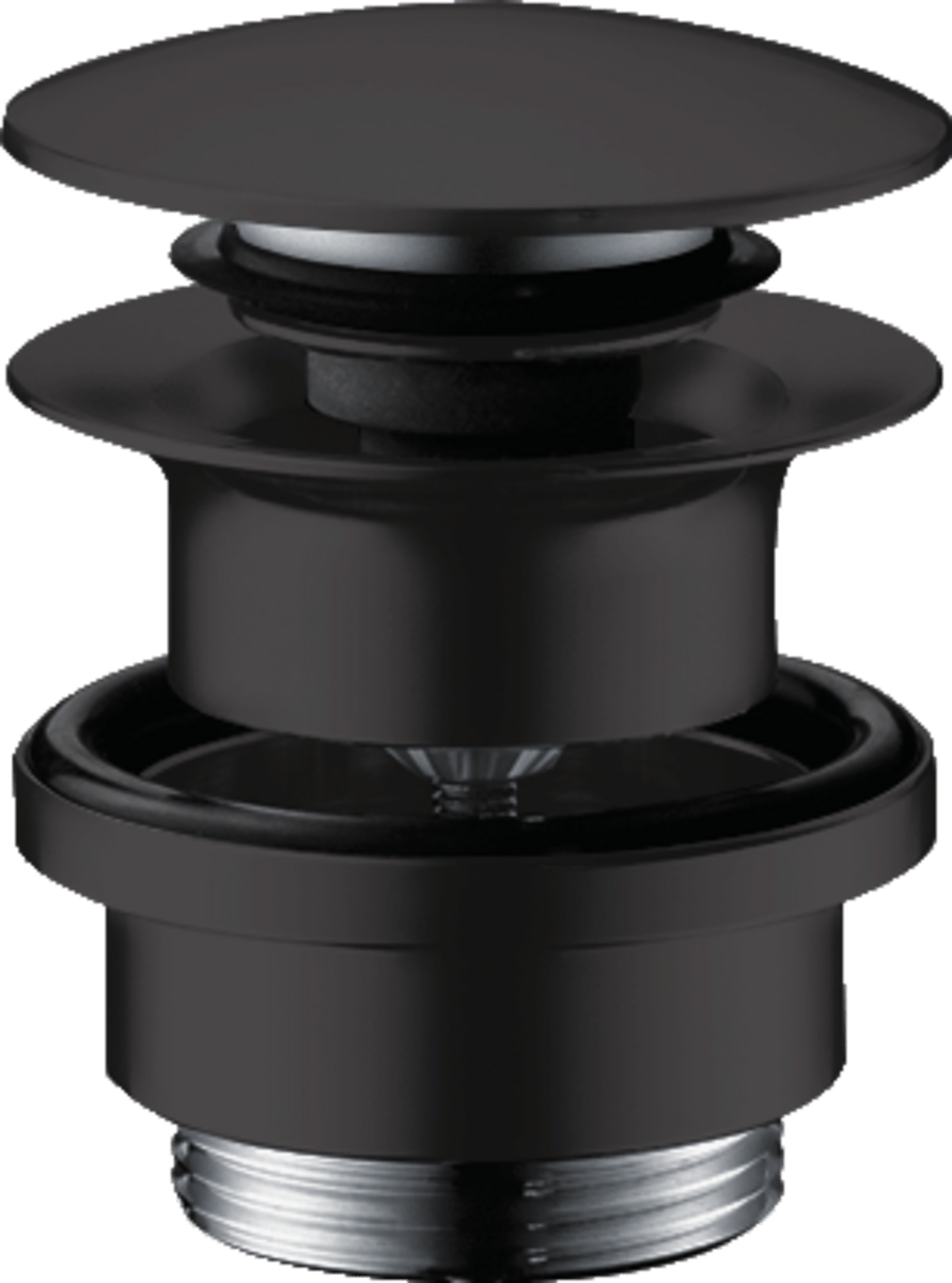 Hansgrohe Waste Set Brass Push - open For Basin And Bidet Mixers - Matt Black - 50100670 - TAP 'N' SHOWER