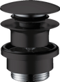 Hansgrohe Waste Set Brass Push - open For Basin And Bidet Mixers - Matt Black - 50100670 - TAP 'N' SHOWER