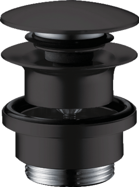 Hansgrohe Waste Set Brass Push - open For Basin And Bidet Mixers - Matt Black - 50100670 - TAP 'N' SHOWER