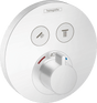 Hansgrohe Showerselect S Thermostatic Mixer For Concealed Installation For 2 Outlets - Matt White - 15743700 - TAP 'N' SHOWER
