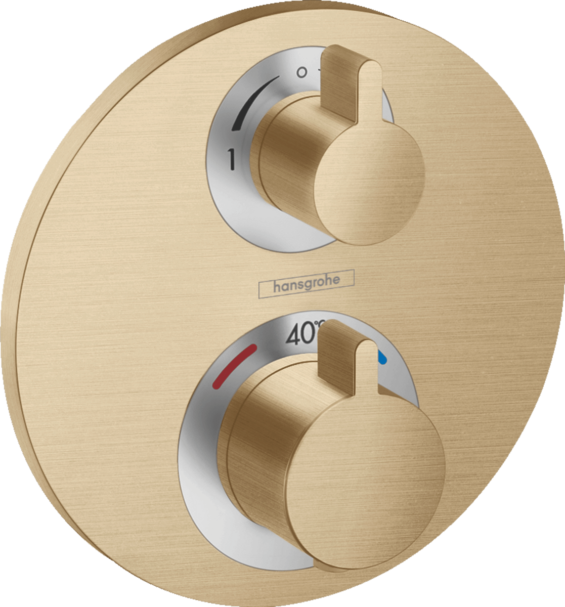 Hansgrohe Ecostat S Thermostatic Mixer For Concealed Installation For 2 Outlets With Shut - off Diverter Valve - Brushed Bronze - 15758140 - TAP 'N' SHOWER