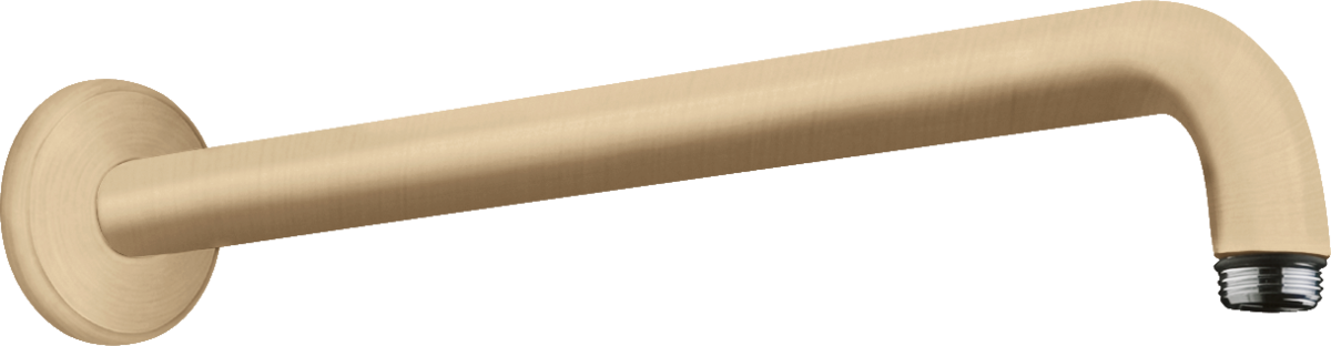 Hansgrohe Shower Arm 389mm in brushed bronze finish with ½” standard connection for easy installation and wide shower coverage.