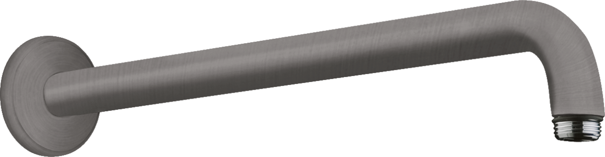 Hansgrohe Shower Arm 389mm in brushed black chrome with sleek, durable design for modern bathrooms.