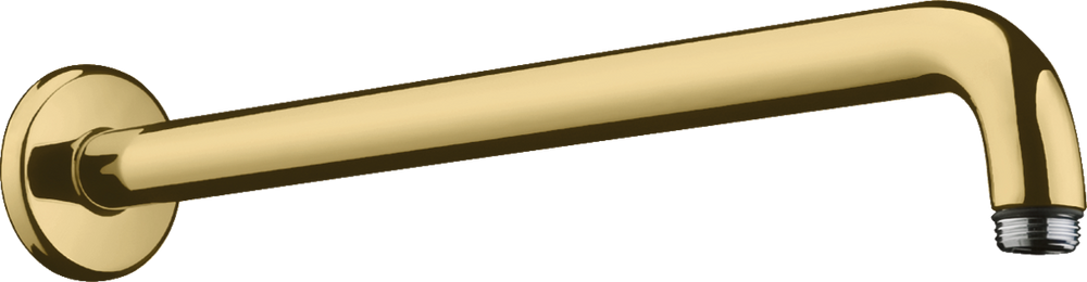 Hansgrohe Shower Arm 389mm polished gold optic with durable metal construction and extended reach for enhanced shower comfort