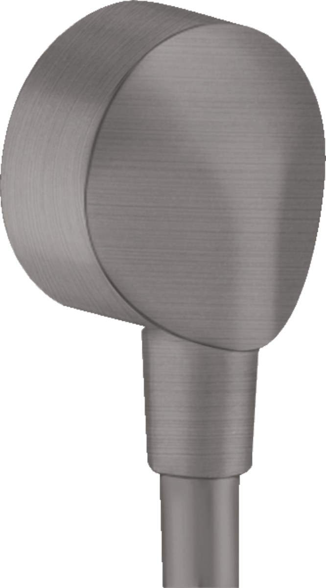 Hansgrohe FixFit Wall Outlet E Without Non - Return Valve - Brushed Black Chrome - 27454340 - TAP 'N' SHOWER