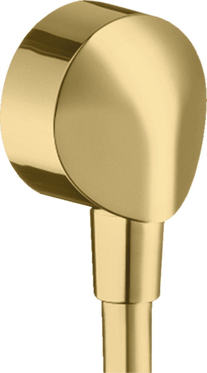 Hansgrohe FixFit Wall Outlet E Without Non - Return Valve - Polished Gold Optic - 27454990 - TAP 'N' SHOWER
