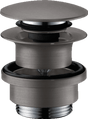 Hansgrohe Waste Set Brass Push - open For Basin And Bidet Mixers - Brushed Black Chrome - 50100340 - TAP 'N' SHOWER