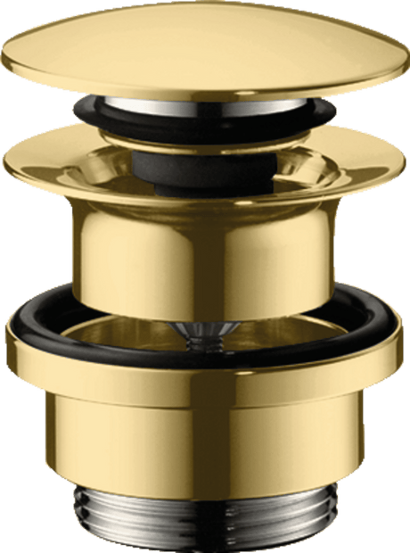 Hansgrohe Waste Set Brass Push - open For Basin And Bidet Mixers - Polished Gold - optic - 50100990 - TAP 'N' SHOWER
