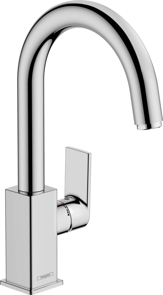 Hansgrohe Vernis Shape Single Lever Basin Mixer with Swivel Spout And Pop - up Waste Set - Chrome - 71564000 - TAP 'N' SHOWER