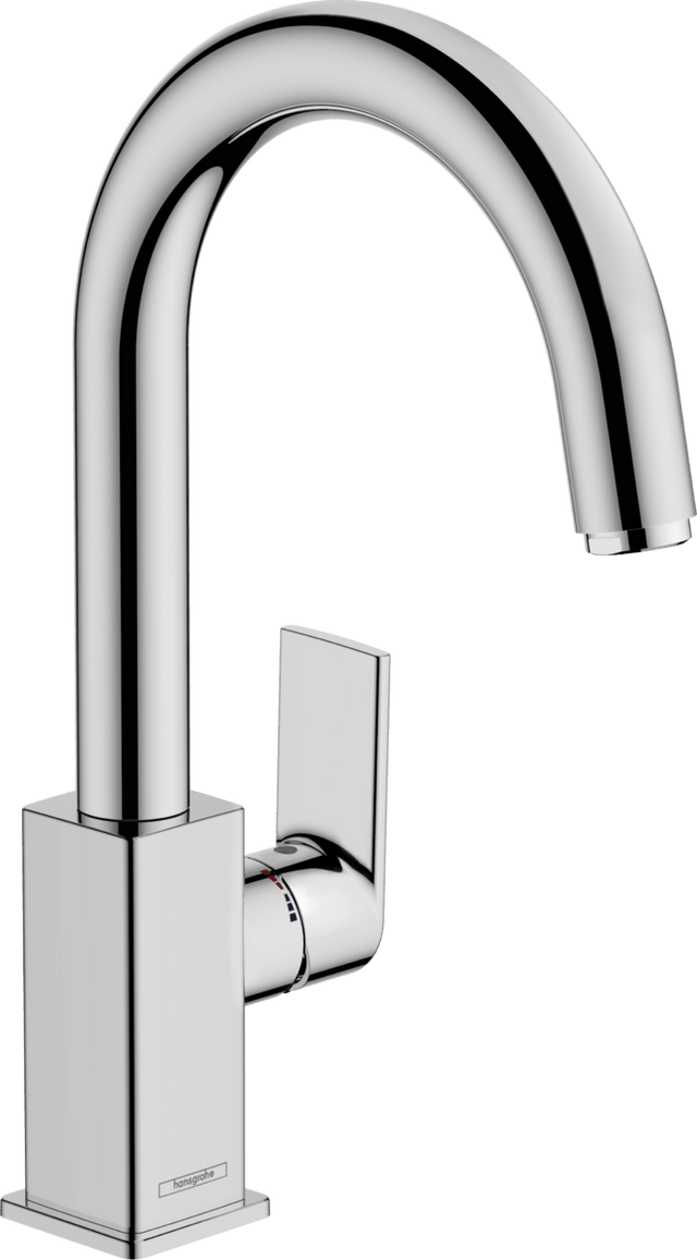 Hansgrohe Vernis Shape Single Lever Basin Mixer with Swivel Spout And Pop - up Waste Set - Chrome - 71564000 - TAP 'N' SHOWER