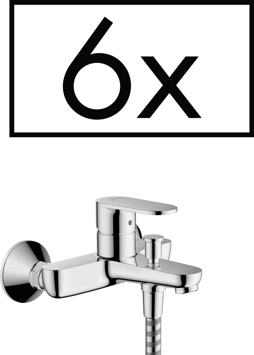 Hansgrohe Vernis Blend Single Lever Bath Mixer For Exposed Installation Projects Pack - Chrome - 71447000 - TAP 'N' SHOWER