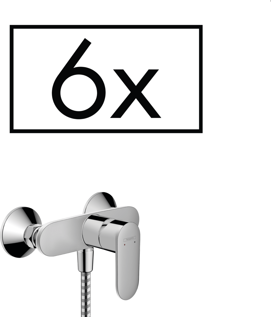 Hansgrohe Vernis Blend Single Lever Shower Mixer For Exposed Installation Projects Pack - Chrome - 71647000 - TAP 'N' SHOWER