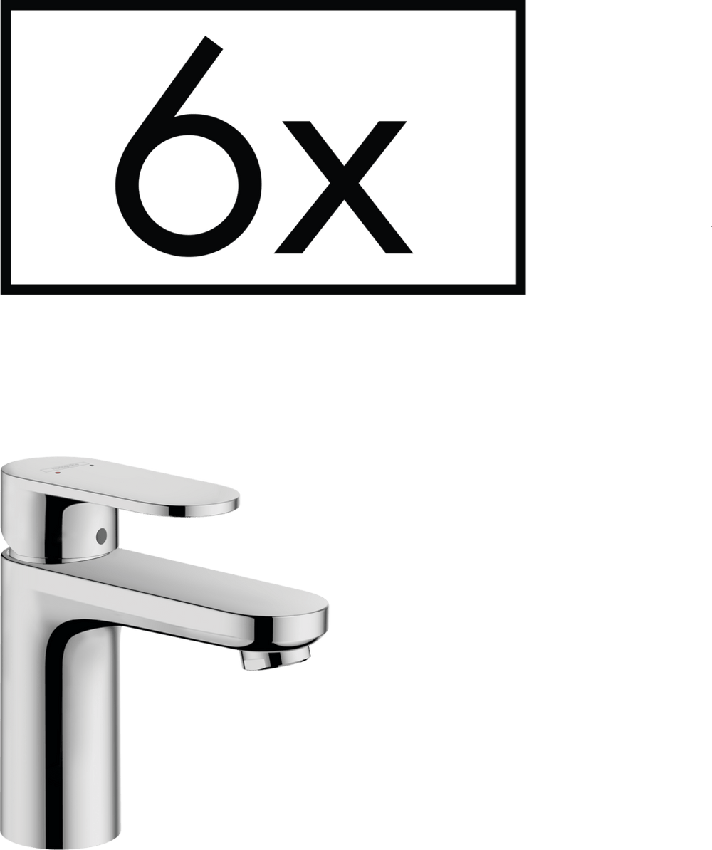 Hansgrohe Vernis Blend Single Lever Basin Mixer 70 with Pop - up Waste Set Project Pack (6 Pcs.) - Chrome - 71587000 - TAP 'N' SHOWER