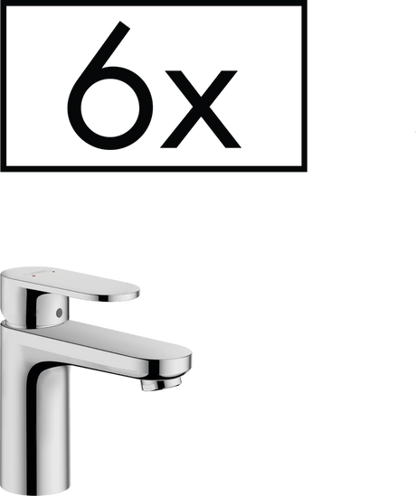 Hansgrohe Vernis Blend Single Lever Basin Mixer 70 with Pop - up Waste Set Project Pack (6 Pcs.) - Chrome - 71587000 - TAP 'N' SHOWER