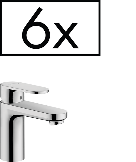 Hansgrohe Vernis Blend Single Lever Basin Mixer 100 With Pop - up Waste Set Project Pack (6 Pcs.) - Chrome - 71588000 - TAP 'N' SHOWER