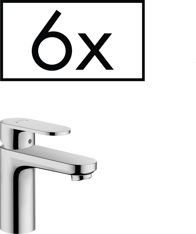 Hansgrohe Vernis Blend Single Lever Basin Mixer 100 With Pop - up Waste Set Project Pack (6 Pcs.) - Chrome - 71588000 - TAP 'N' SHOWER