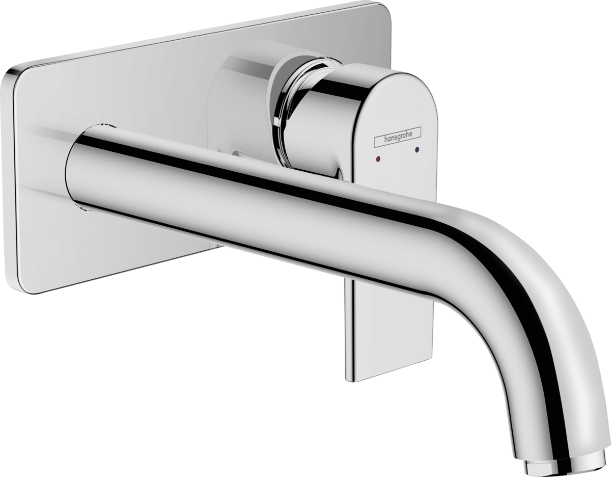 Hansgrohe Vernis Shape Single Lever Basin Mixer For Concealed Installation Wall - mounted With Spout 207mm - Chrome - 71578000 - TAP 'N' SHOWER