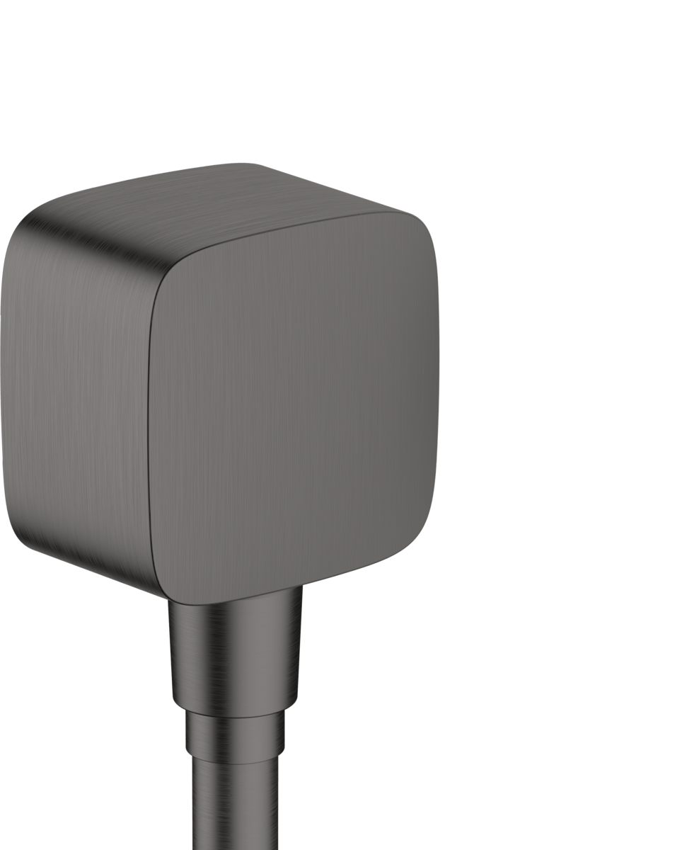 Hansgrohe Fixfit Wall Outlet With Non - return Valve - Brushed Black Chrome - 26457340 - TAP 'N' SHOWER